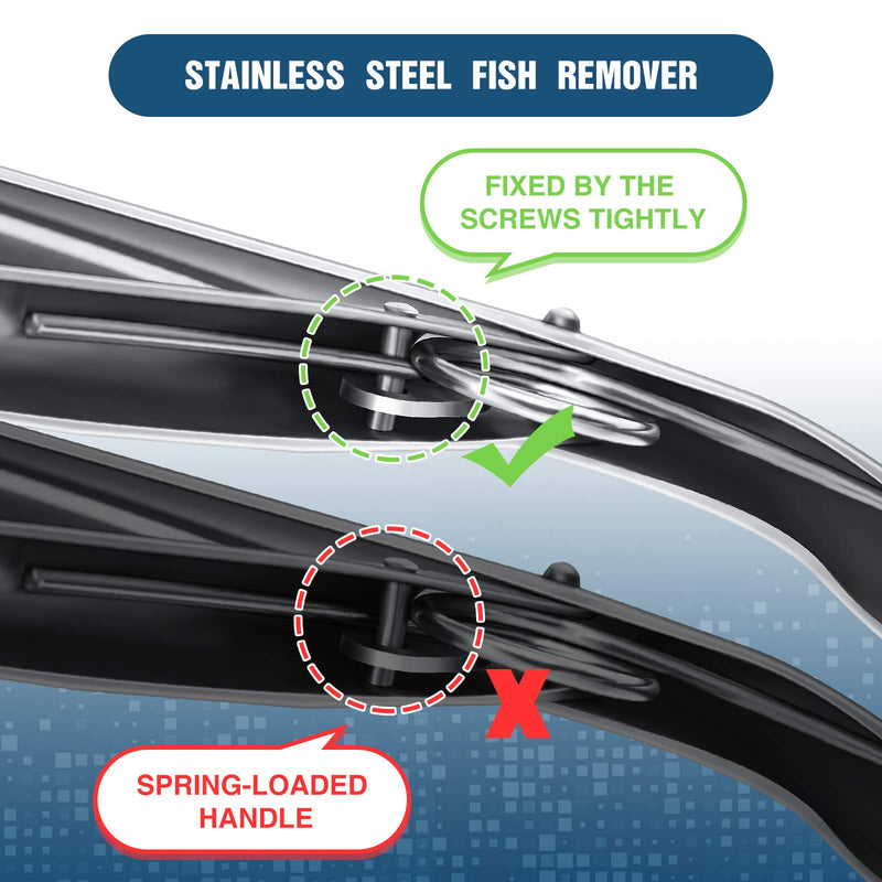 2 Pieces Stainless Steel Fish Hook Remover Fishing Extractor Freshwater and Saltwater Hooker Tool for Fishing, 11-1/2 inch - NewNest Australia