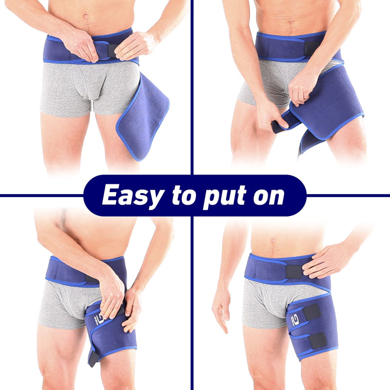 Neo-G Groin Support Men and Women for Thigh, Hamstring, Pulled Groin, Strains, Sprains – Hamstring Support, Thigh Support - Adjustable Compression Wrap - Class 1 Medical Device - NewNest Australia