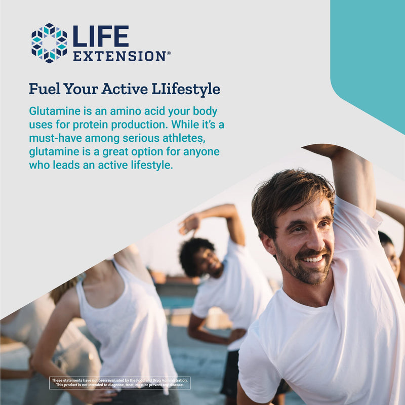 Life Extension L-Glutamine 500 mg Supports Muscle, Mood, Gut & Immune Health - Amino Acid Supplement – Gluten-Free, Vegetarian, Non-GMO – 100 Vegetarian Capsules - NewNest Australia