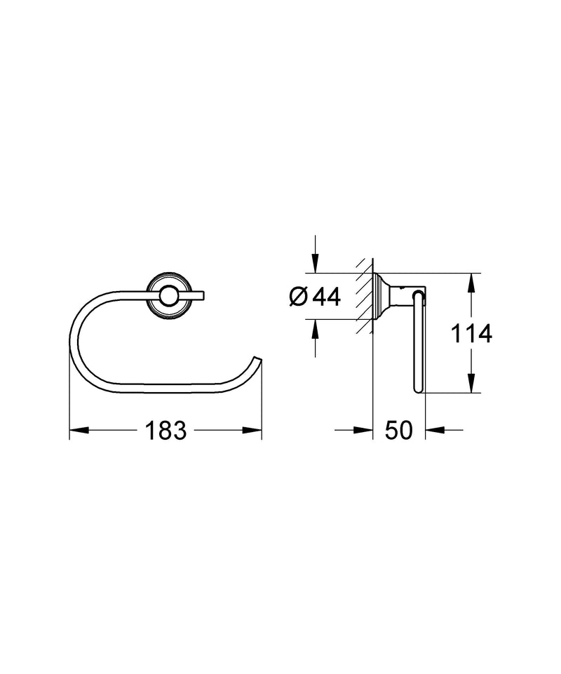 Grohe 40657EN1 Essentials Authentic Paper Holder without co, Brushed Nickel InfinityFinish Brushed Nickel Infinity Finish - NewNest Australia