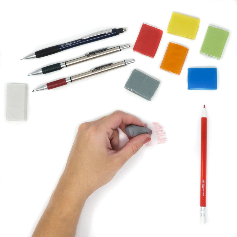 June Gold Kneaded Rubber Erasers, Gray, 18 Pack - Blend, Shade, Smooth, Correct, and Brighten Your Sketches and Drawings - NewNest Australia