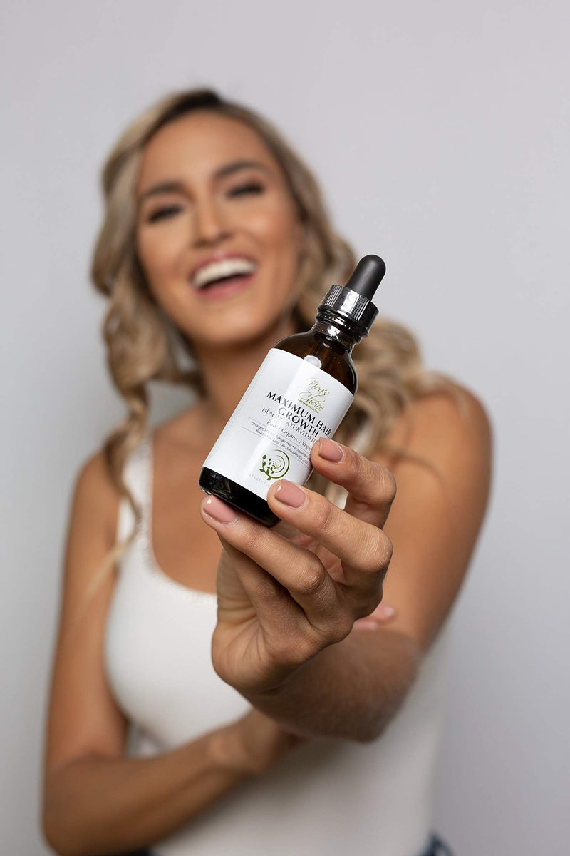 Noa's Choice ORGANIC Ayurvedic Hair Growth Formula, for FULLER, LONGER, Thicker, Healthier Hair. Restore a HEALTHIER scalp. Best Treatment for Hair Loss, Thinning Hair 2.1oz - NewNest Australia