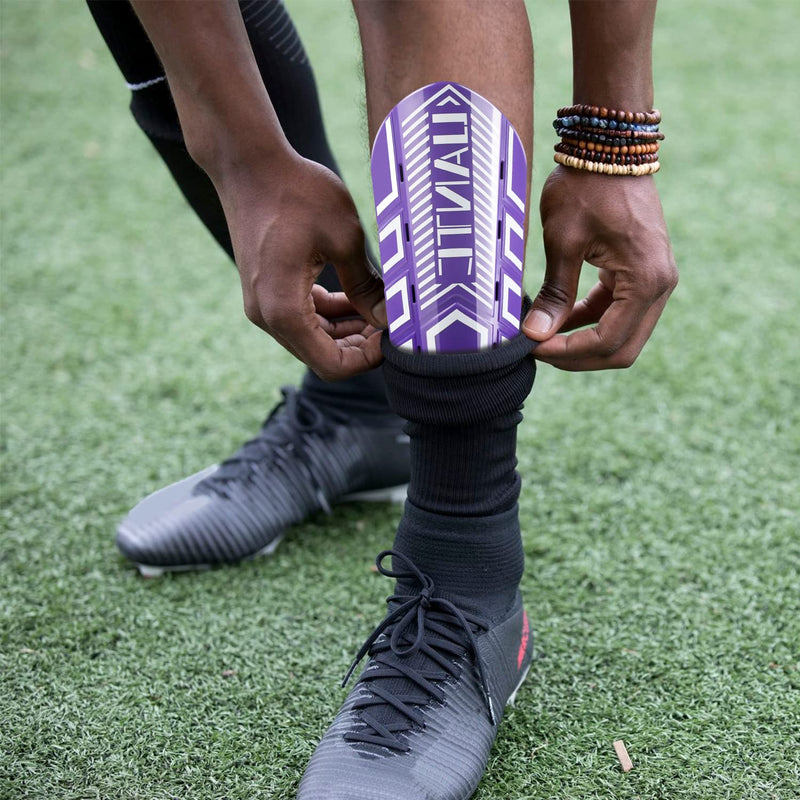 Uantc Shin Guards - Soccer Shin Guards Cushion Protection Reduce Shocks and Injuries - Calf Protective Gear Shin Guards for Kids/Adult - Shin Guards Soccer Youth for Boys/Girls Purple Small - NewNest Australia