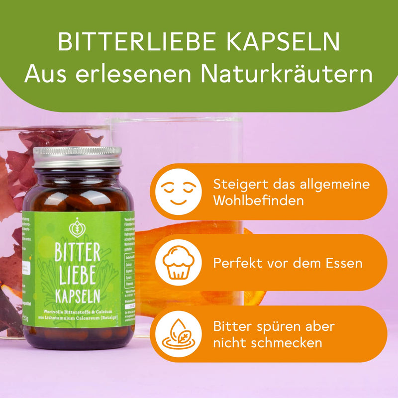 BitterLiebe® bitter substances capsules 90 pieces I milk thistle dandelion artichoke capsules high dosage I recipe according to Hildegard von Bingen I milk thistle 1 - NewNest Australia