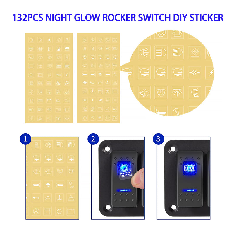 Xhtechnology 3 Gang Rocker Switch Panel Toggle, 12/24v Pc Material Waterproof Manual Rocker Switch Panel with Eva Shock-Absorbing Function for Rv and Yacht 3 bang - NewNest Australia