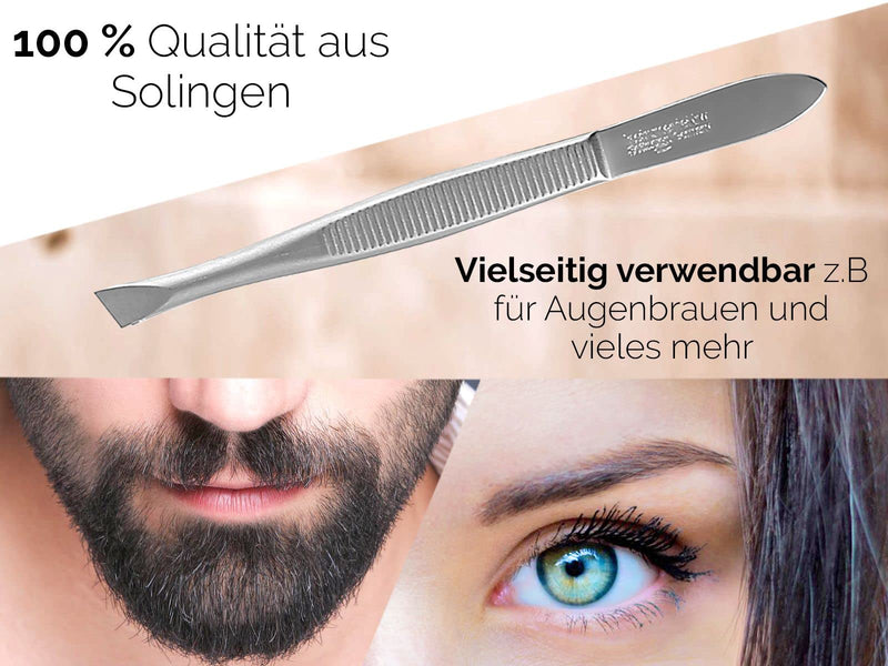 Solinger Slicker Tweezers Made Of Stainless Steel Made In Germany Hair Plucking Tweezers Eyebrow Tweezers For Face Care Beauty Tweezers For Hair Removal For Men And Women (Slanted) - NewNest Australia