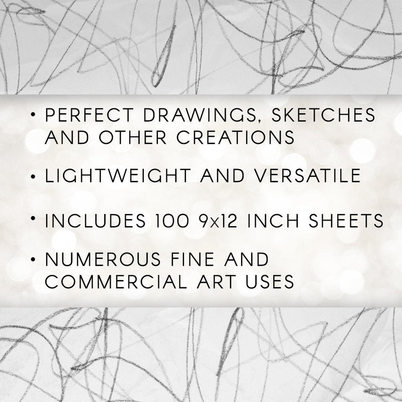 Darice 9”x12” Artist’s Tracing Paper, 100 Sheets – Translucent Tracing Paper for Pencil, Marker and Ink, Lightweight, Medium Surface (97490-3) - NewNest Australia