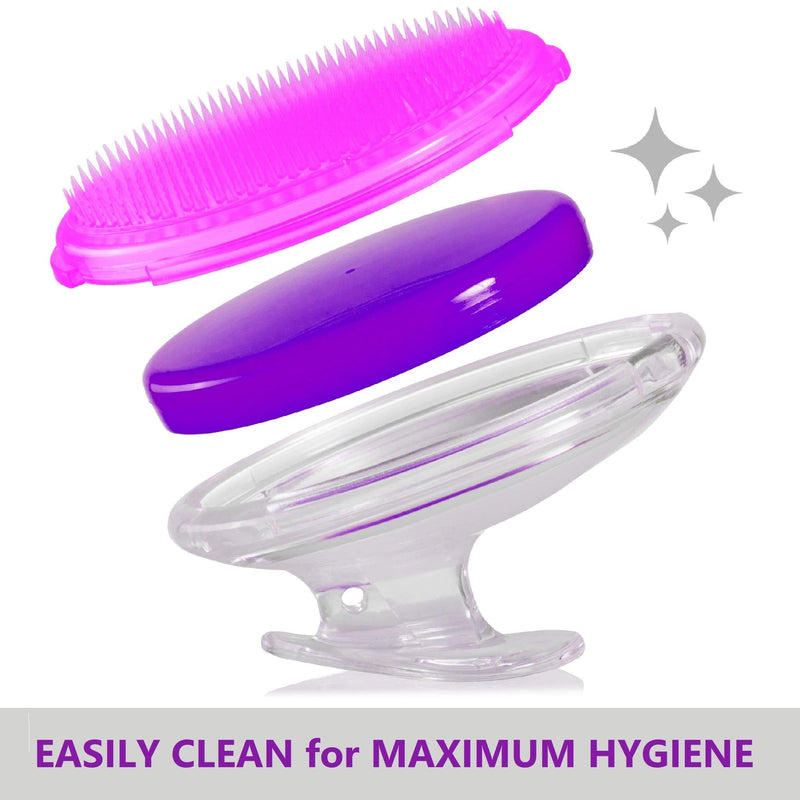 Exfoliating Brush For Razor Bumps and Ingrown Hair Treatment, Silicone Face Scrubbers, Face and Body Exfoliator Set - Perfect for Dry Brushing, by Dylonic - NewNest Australia