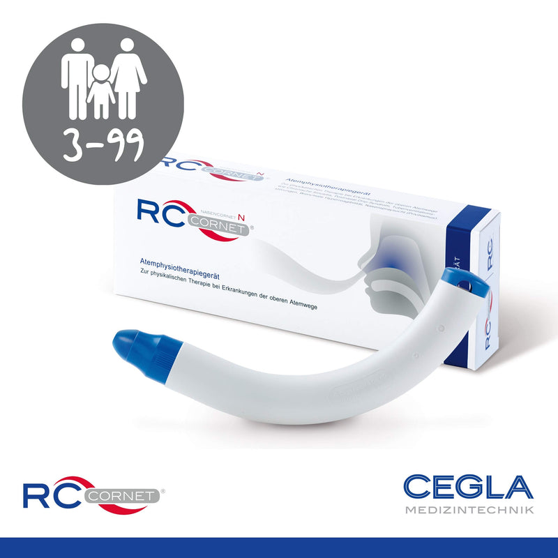 Cegla Rc-Cornet N Respiratory Therapy Device, Clear Nose Without Medication, Expectorant, Decongestant, Regenerating, Connection For Inhalation Possible, Clears The Upper Respiratory Tract - NewNest Australia