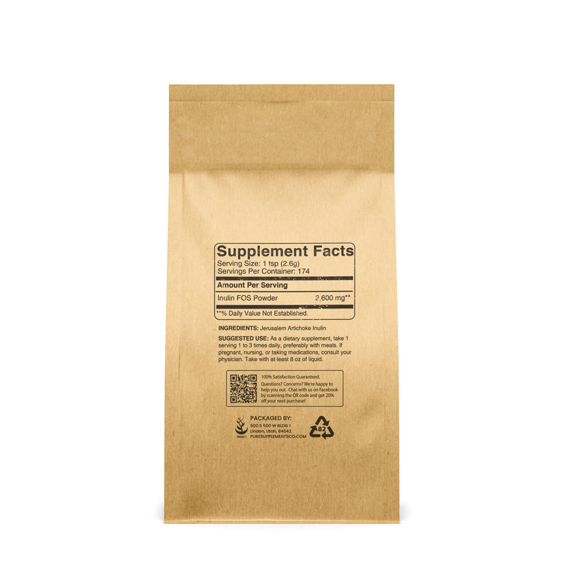 Pure Original Ingredients Inulin FOS Powder (1 lb) Always Pure, No Fillers Or Additives, Lab Verified 1 Pound (Pack of 1) - NewNest Australia