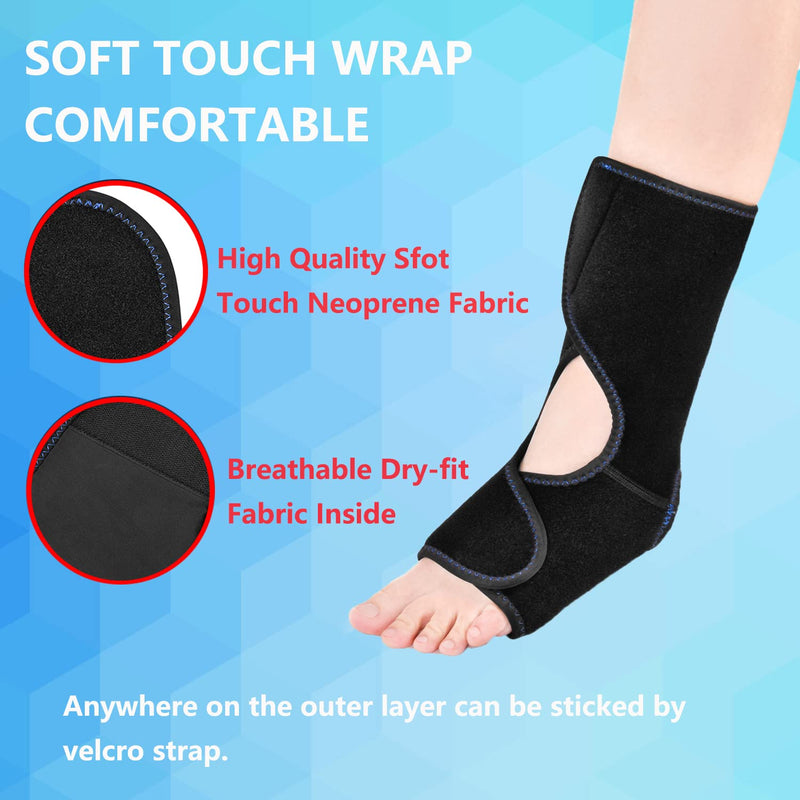 Tutmyrea Foot & Ankle Ice Pack Wrap, Reusable Cold Compress with 2 Gel Packs, Adjustable Hot & Cold Therapy for Sprained Ankle Heel Pain Achilles Tendon Injury Plantar Fasciitis Bursitis Swelling - NewNest Australia