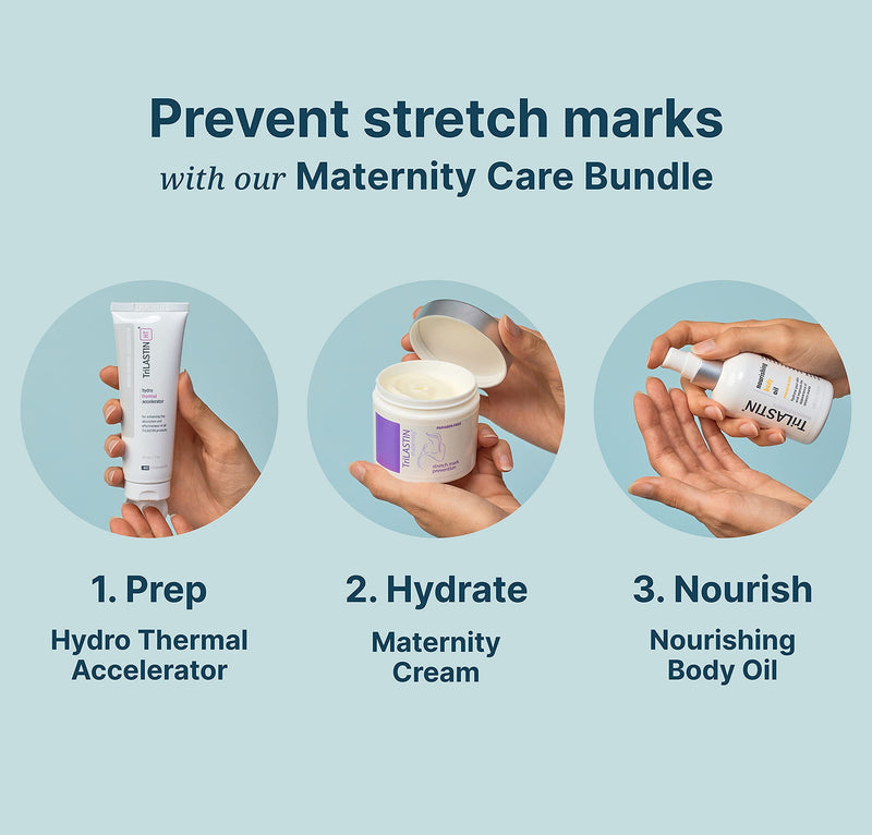 TriLASTIN Hydro-Thermal Accelerator (3oz / 88ml) | Vitamin-infused Skin Serum | Pregnancy and Postpartum Skin Care for Stretch Mark Prevention | Hypoallergenic and Paraben-free Formula - NewNest Australia