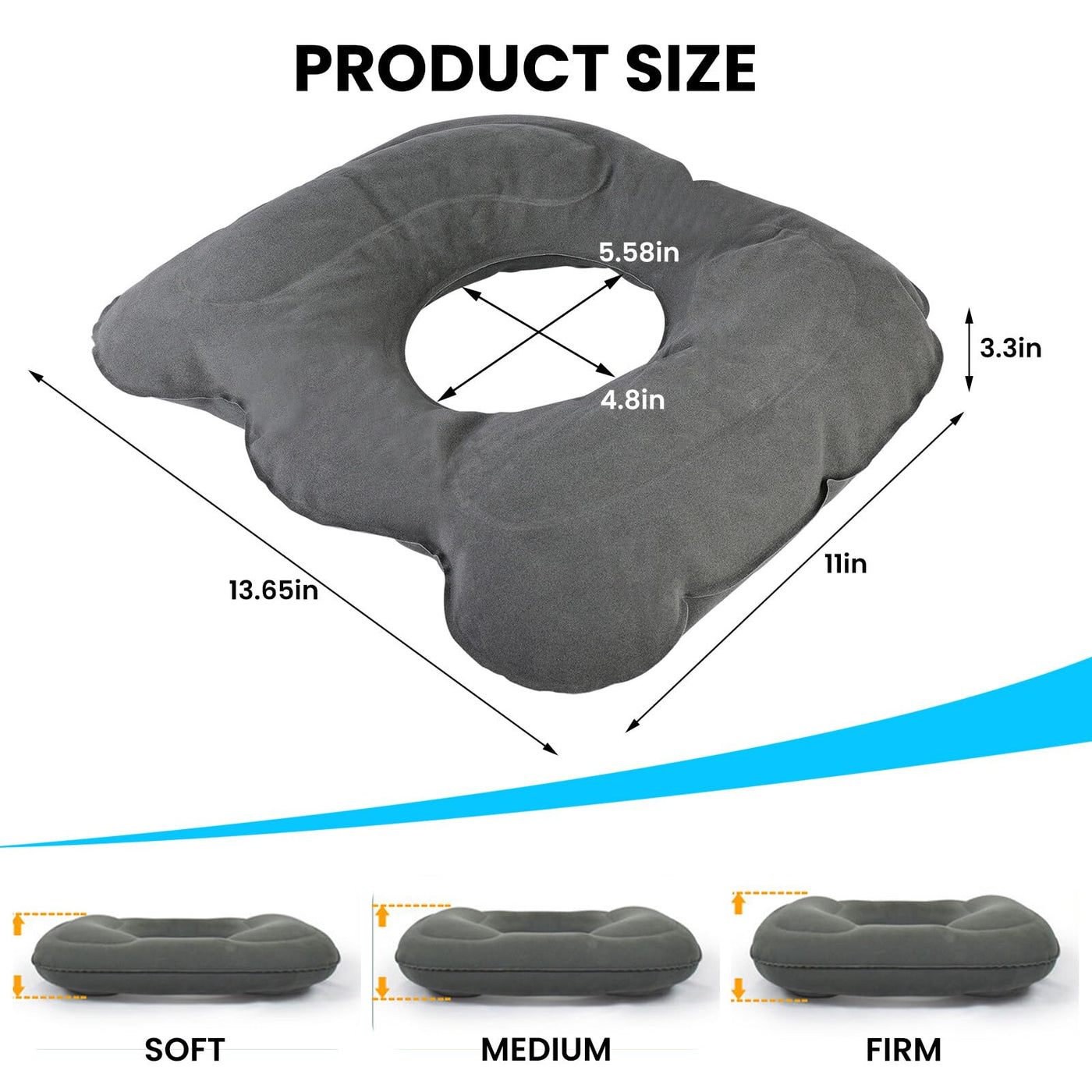 Anti-Bedsore Cushion, Adjustable Prevent Bedsore Pillow, Comfortable  Cushioning for Effective Hemorrhoid, Coccyx, Sciatic Nerve, Pregnancy and