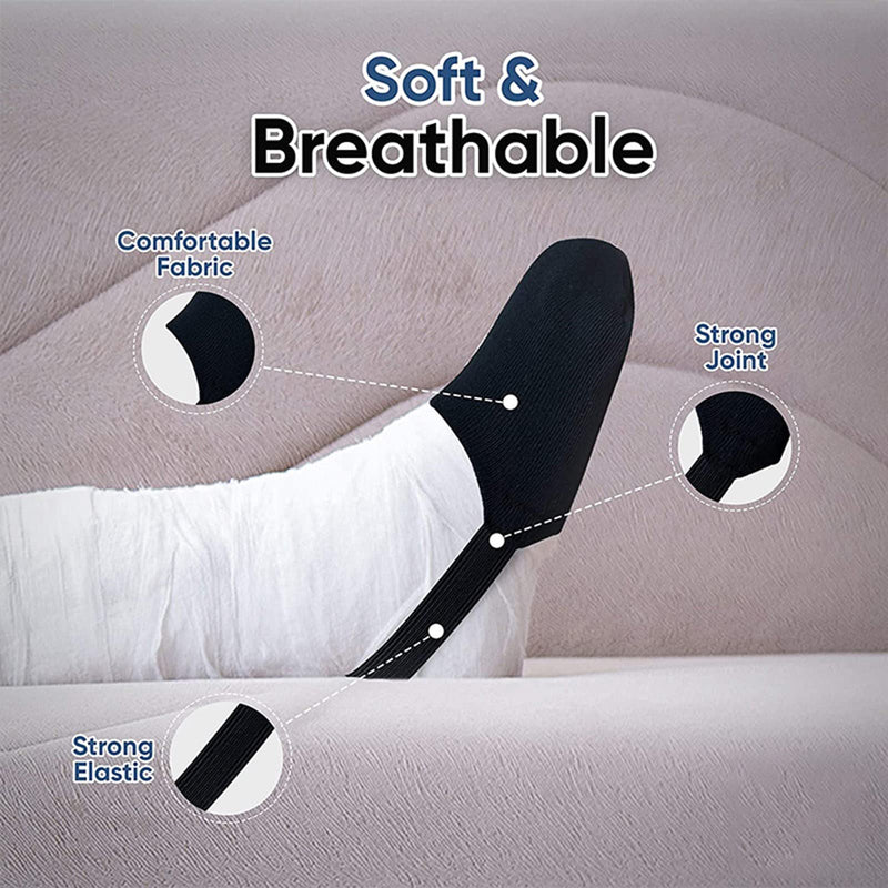 Cast Sock Toe Cover Leg Cast Sock for Plaster Cast Keep Toes Warm Clean And Protected Anti-Slip Plaster Cast Cover Sock Leg Cast Socks for Men and Women Toe Sock for Plaster Cast Protector Half Foot - NewNest Australia