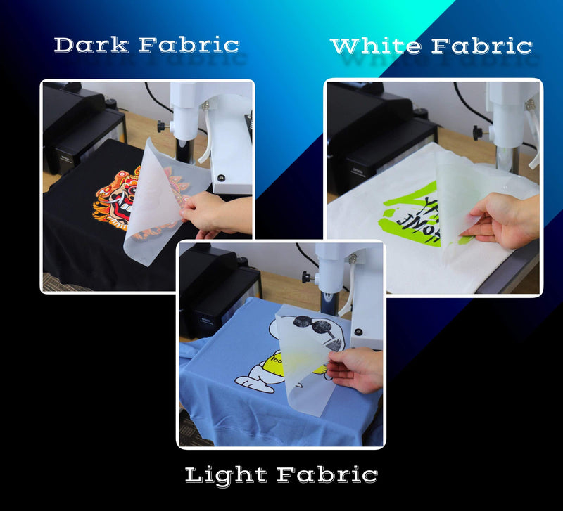 DTF Transfer Film Glossy Clear PreTreat Sheets PET Heat Transfer Paper for DYI Direct Print on T-Shirts Textile A3 (11.7" x 16.5") - 25 Sheets A3 (25 sheets) - NewNest Australia
