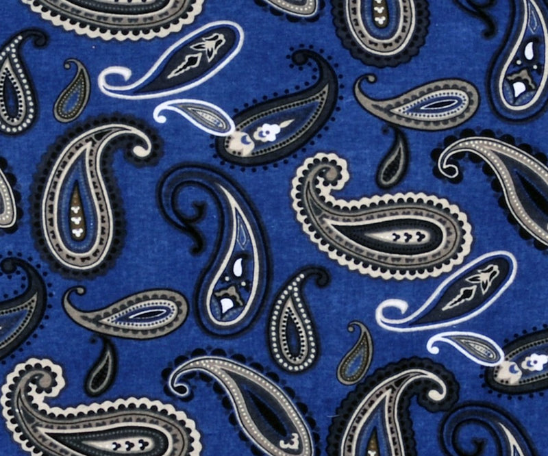 Superior Premium Cotton Flannel Pillowcases, All Season 100% Brushed Cotton Flannel Bedding, Pillowcase Set of 2 - Navy Blue Paisley, Standard Pillowcases - NewNest Australia