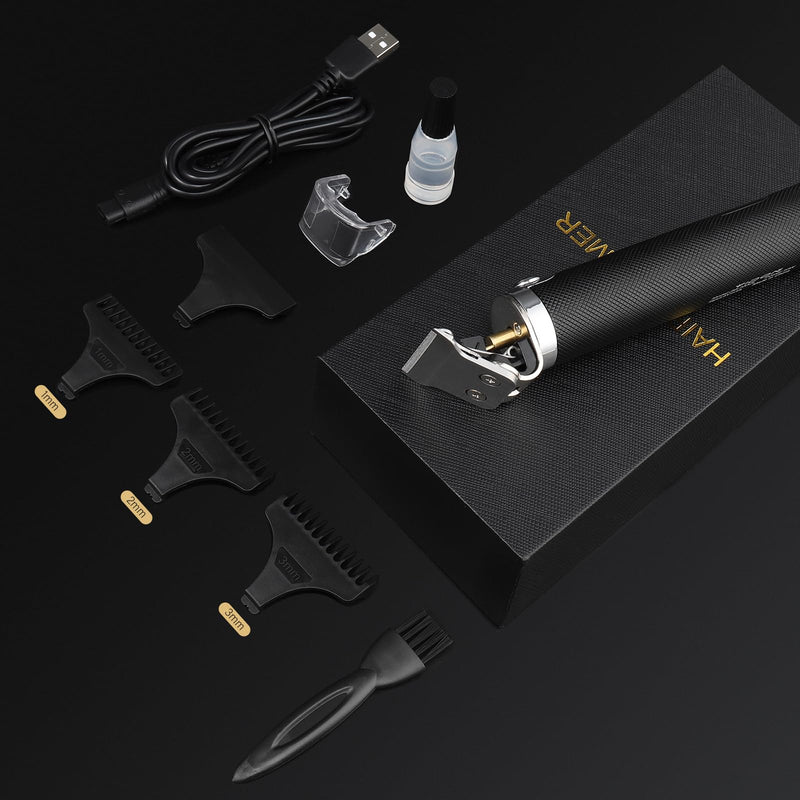 Professional Hair Trimmer, Beard Trimmer For Men, Hair Trimmer, Beard Trimmer, Men'S Razor, Men'S Electric, Rechargeable Lcd Display, T-Blade Trimmer, Cordless Long Hair Trimmer For Hairdressers - NewNest Australia