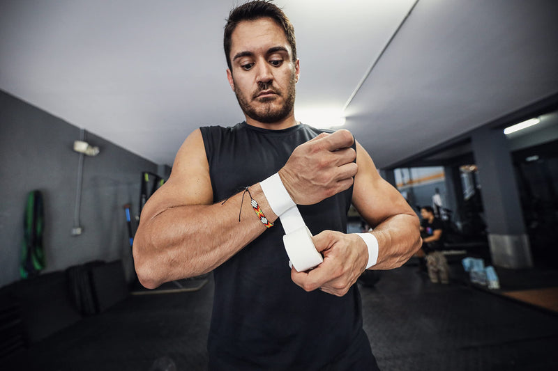 WOD ST-ACST Sports Athletic Tape, White (Pack of 3). Latex-free Self-Adhesive for Wrist, Ankle, Shoulder, Knee, and Hand Protection, for Weightlifting, Lacrosse, Hockey, Football, Lifters, & Climbers. - NewNest Australia