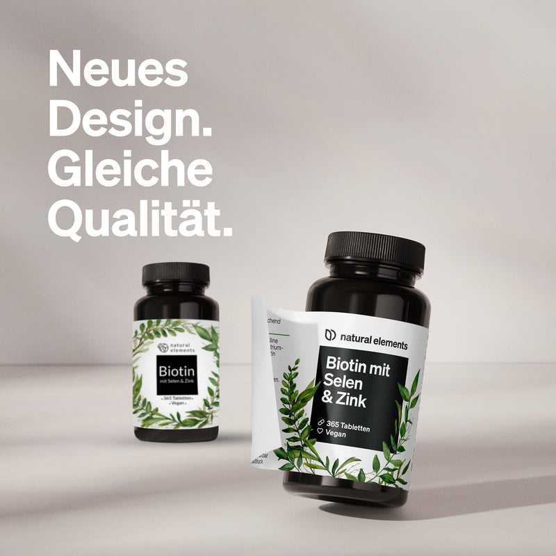 Biotin + Selenium + Zinc 365 - Vegan Tablets - No Magnesium Stearate - Laboratory Tested and Made in Germany - NewNest Australia