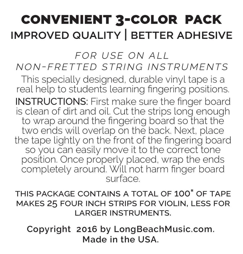 3 Mini Color Violin Fingering Tape for Fretboard Note Positions - NewNest Australia