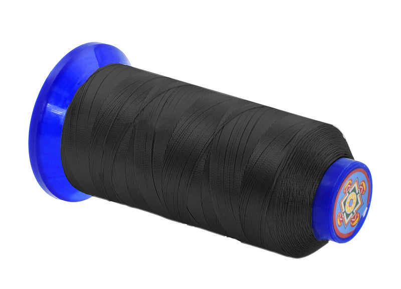 Mandala Crafts Heavy Duty Thread - #69 T70 210D/3 1500 Yds Heavy Duty Polyester Thread for Sewing Machine Outdoor Marine Jeans Leather Thread Drapery Upholstery Thread #69 T70 210D/3 1500 Yards Black - NewNest Australia