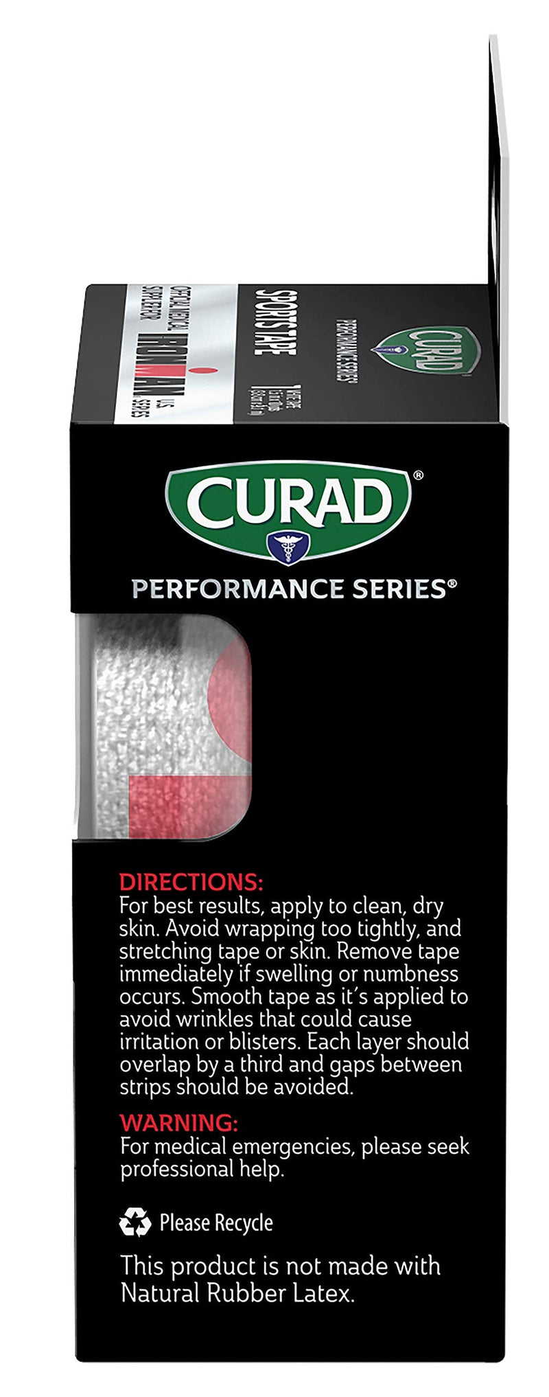 CURAD Performance Series Ironman Sports Tape, White with Red, 1.5" x 10yds 1 Count - NewNest Australia