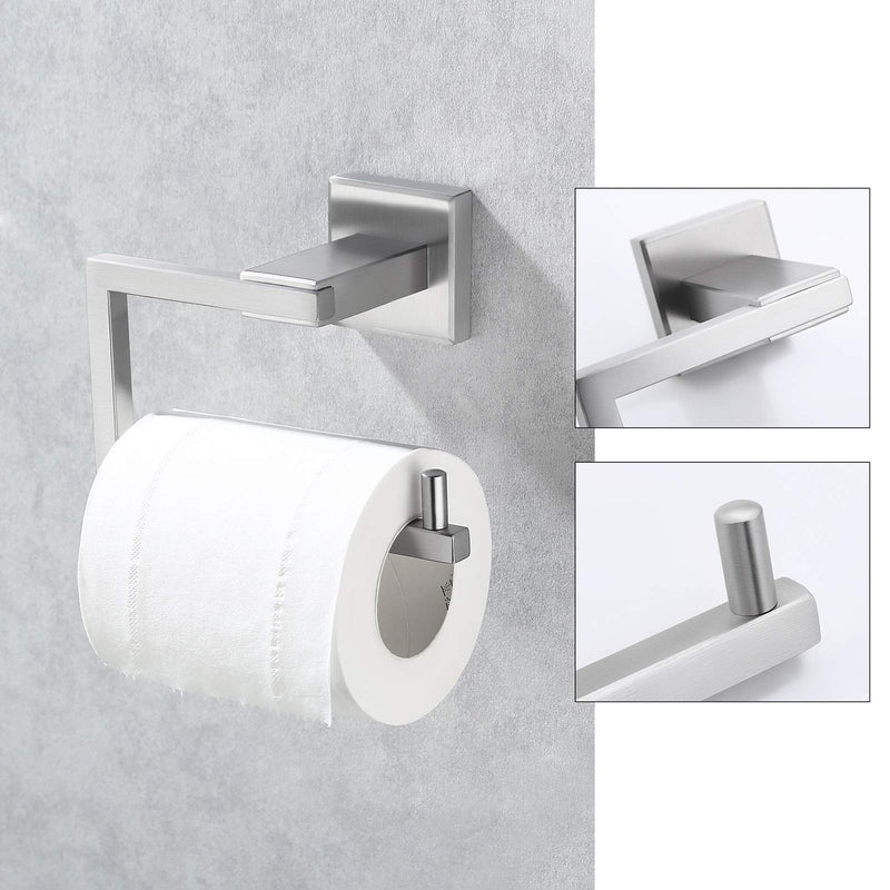 KES Bathroom Accessories Toilet Paper Holder Towel Ring Contemporary SUS304 Stainless Steel Rustproof No Drill 2-Piece Wall Mount Brushed Finish, LA242DG-21 - NewNest Australia