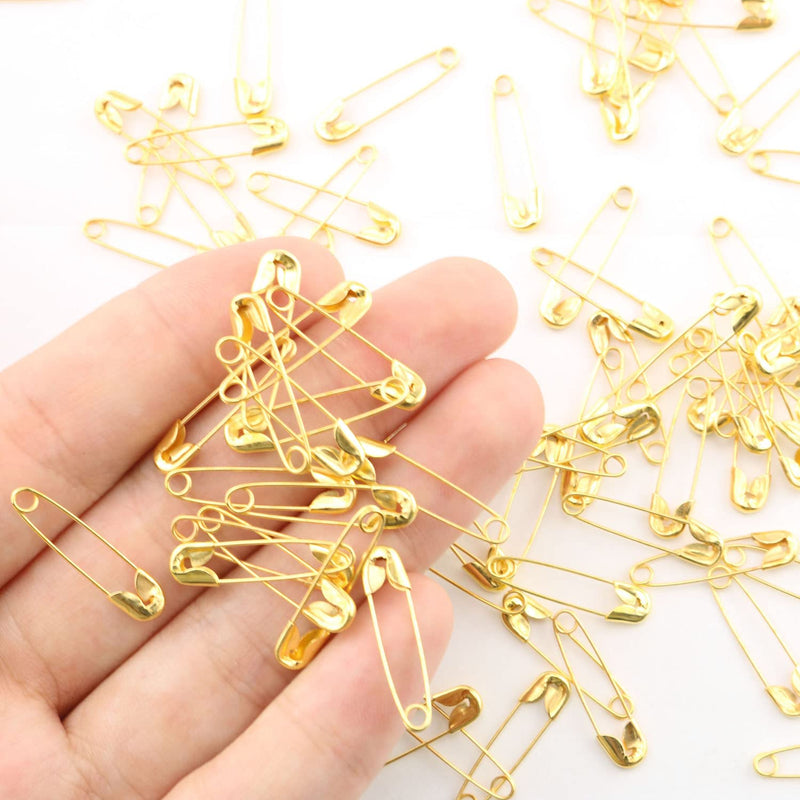 TAODAN Mini Safety Pin 500PCS Gold 22mm Tiny Metal Trimming Fastening Safety Clips for Jewellery Costume Tag - NewNest Australia