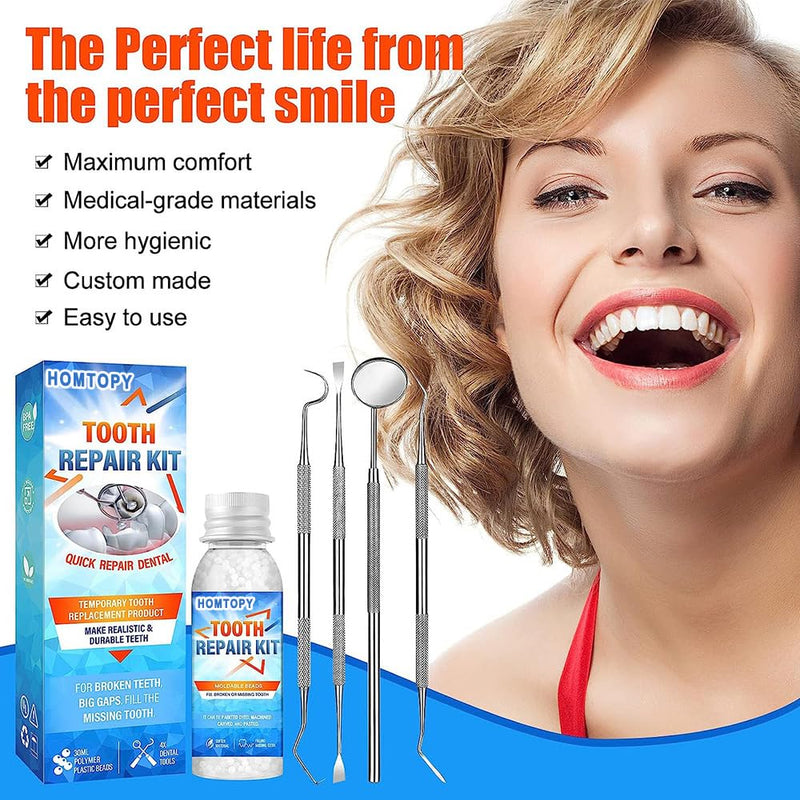 Denture set, temporary teeth replacement, dental glue, tooth repair set, denture prosthesis, adhesive for denture fillings, DIY Vampire Fake Dentures - NewNest Australia