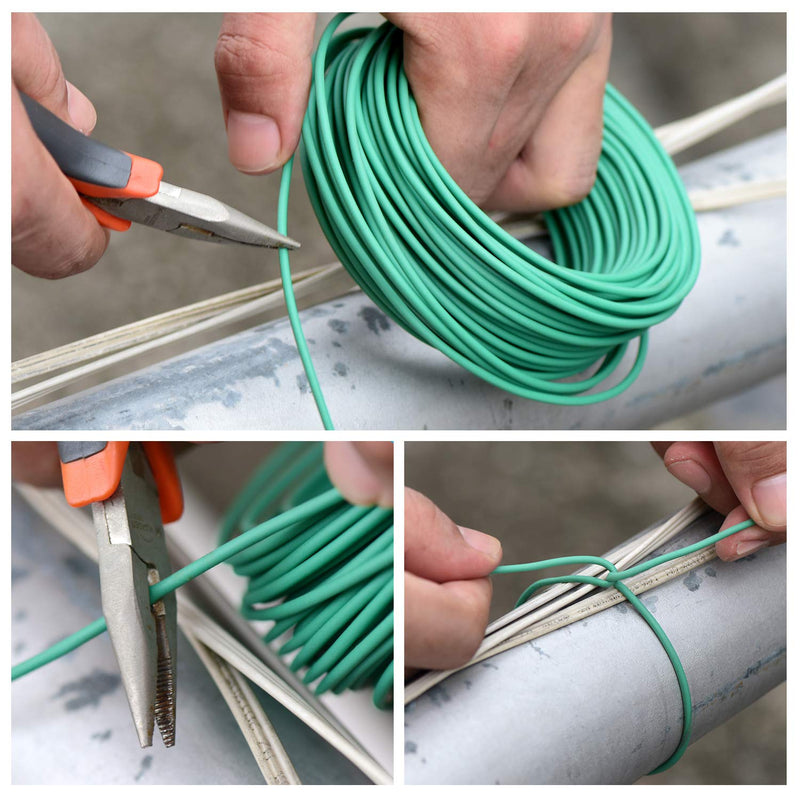 YDSL 66 Feet Soft Plant Tie, Green Twist Garden Ties for Plants, Office Organization and Home(Diameter - 2.5MM) 66feet - NewNest Australia