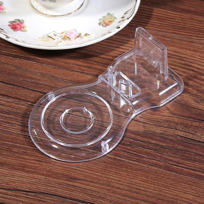 NewNest Australia - Artliving Clear Teacups and Saucer Display Easel Stand Holder,Set of 6 