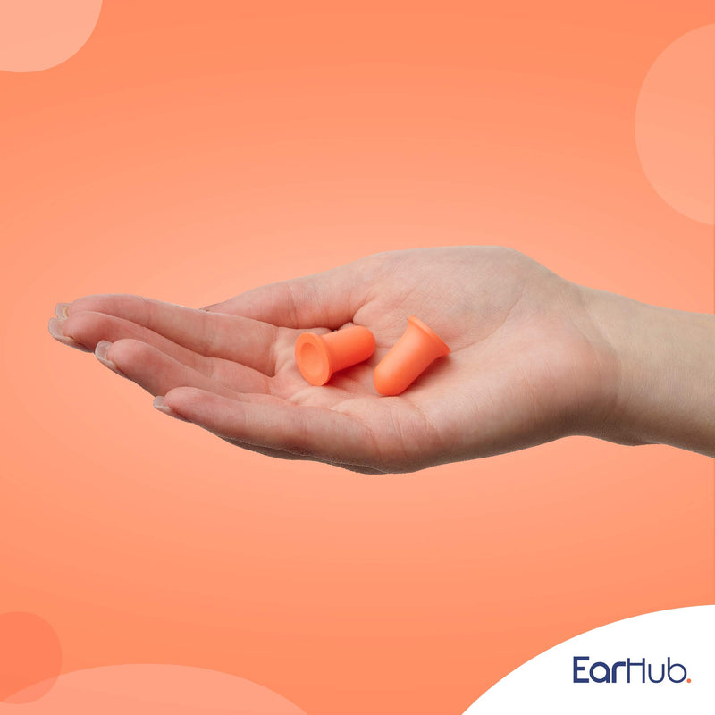 EarHub - Premium Soft Foam Earplugs Orange SNR 34dB - 10 Pairs of Noise Cancelling Foam Great for Sleep, Flying and Concerts. Reusable Protection for Your Ears - for A Calmer, Quiet Experience. - NewNest Australia