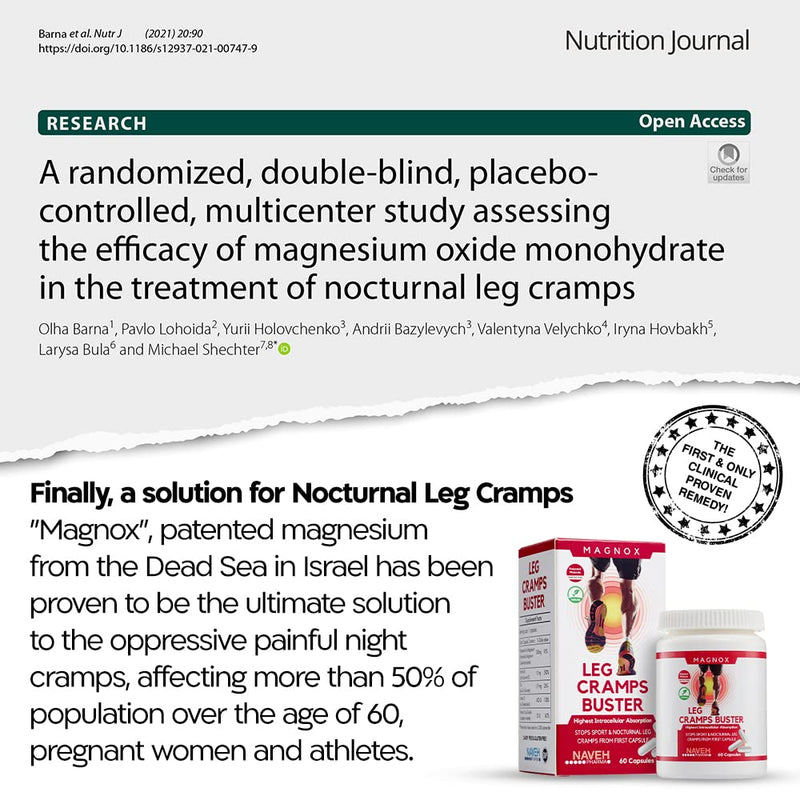 MAGNOX Leg Cramps Buster Magnesium Supplement for Muscle Cramps - Magnesium for Leg Cramps at Night, High Absorption for Restless Legs Syndrome and Muscle Pain with Vitamin E and B 3X Absorption - NewNest Australia