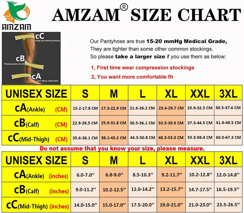 AMZAM® Medical Compression Pantyhose for Women & Men, Open Toe, Opaque, Firm Support 15-20mmHg Graduated Compression Stockings, Help Relieve Swelling Edema Varicose Veins, Nursing, Beige S Open Toe Beige - NewNest Australia