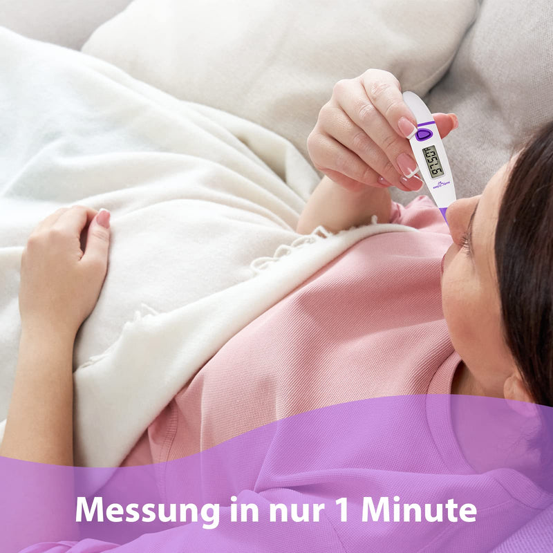 Easy@Home Basal Thermometer For Cycle Control: Basal Temperature Thermometer Desire To Have Children Fertility Thermometer For Fertility And Ovulation Tracking With Intelligent Premom App (Purple) Purple - NewNest Australia