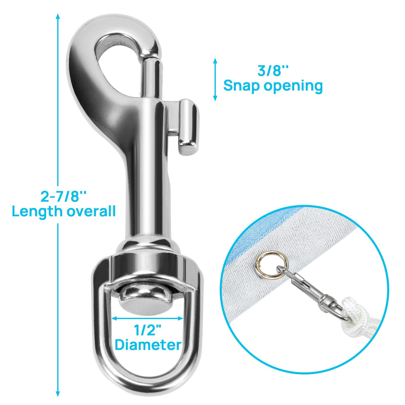 KAHACIYO Flag Pole Parts Kit, Flagpole Hardware Parts- 50 Ft Flag Pole Rope, Flagpole Snaps Hooks, 6" Rope Cleat- Marine Grade 316 Stainless Steel - NewNest Australia