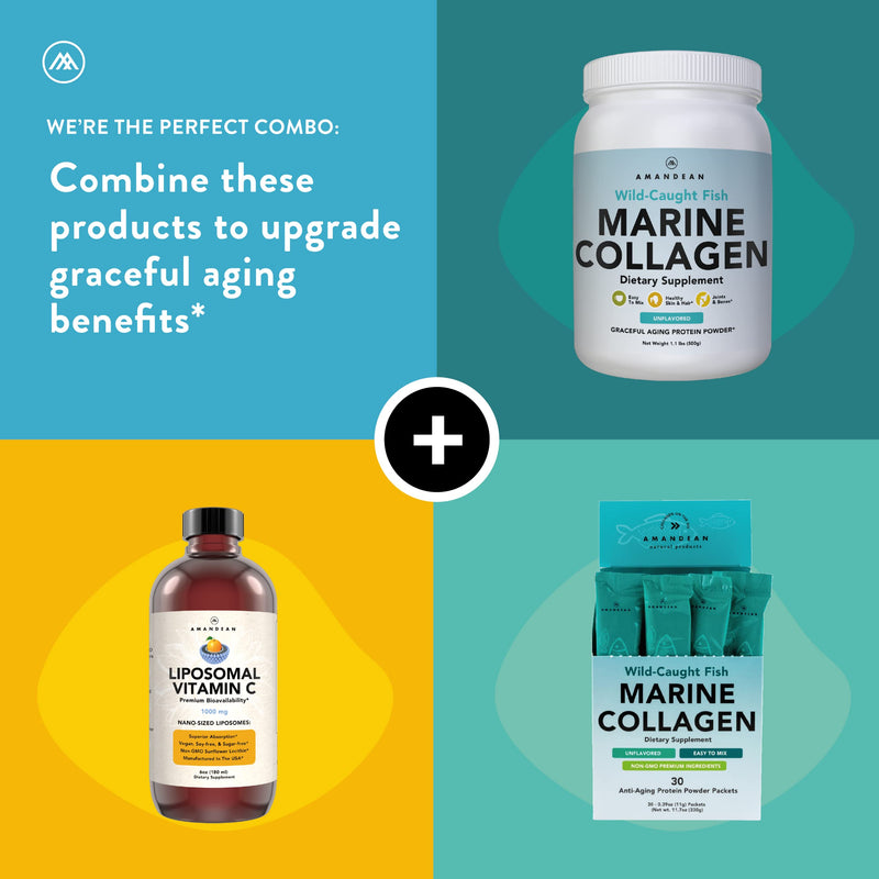 Premium Anti-Aging Marine Collagen Powder 17.6 Oz | Wild-Caught Hydrolyzed Fish Collagen Peptides | Type 1 & 3 Collagen Protein Supplement | Amino Acids for Skin, Hair, Nails | Paleo Friendly, Non-GMO - NewNest Australia