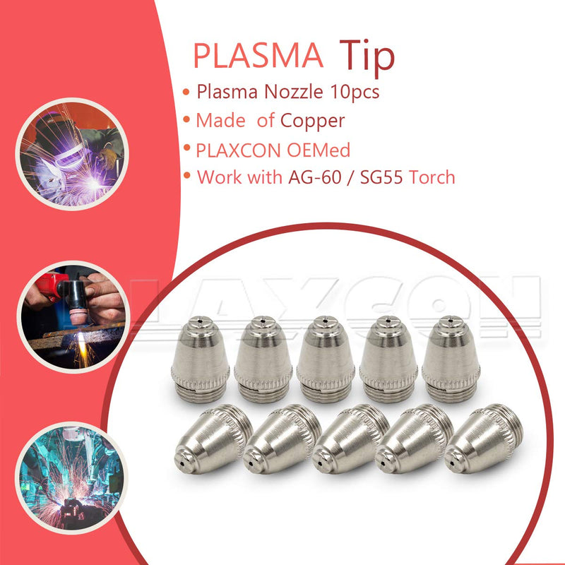 PLAXCON 24pcs AG-60 Consumables Electrode Tip Shield Cap Spacer Guide for AG60 SG-55 WSD-60 Plasma Cutting Torch Consumables CUT50 CUT50D Cut50DP Cut60 LGK60 Plasma Cutter Accessories - NewNest Australia