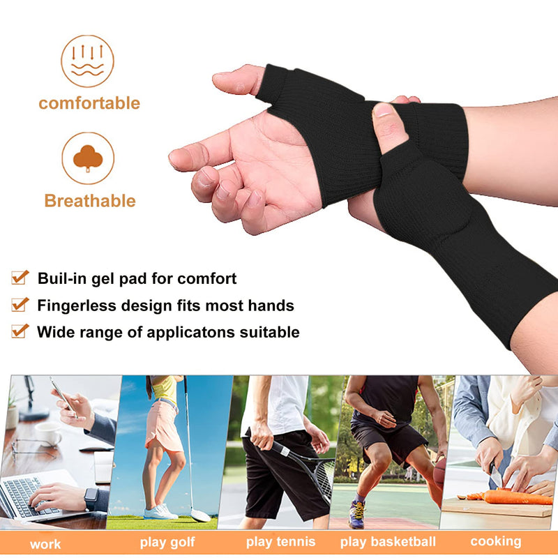 Therapy Arthritis Compression Gloves, Fingerless Glove with Gel, Comfortable Carpal Tunnel Splint for Relieving Pain in Hand, Wrist, Thumb and Joints - NewNest Australia