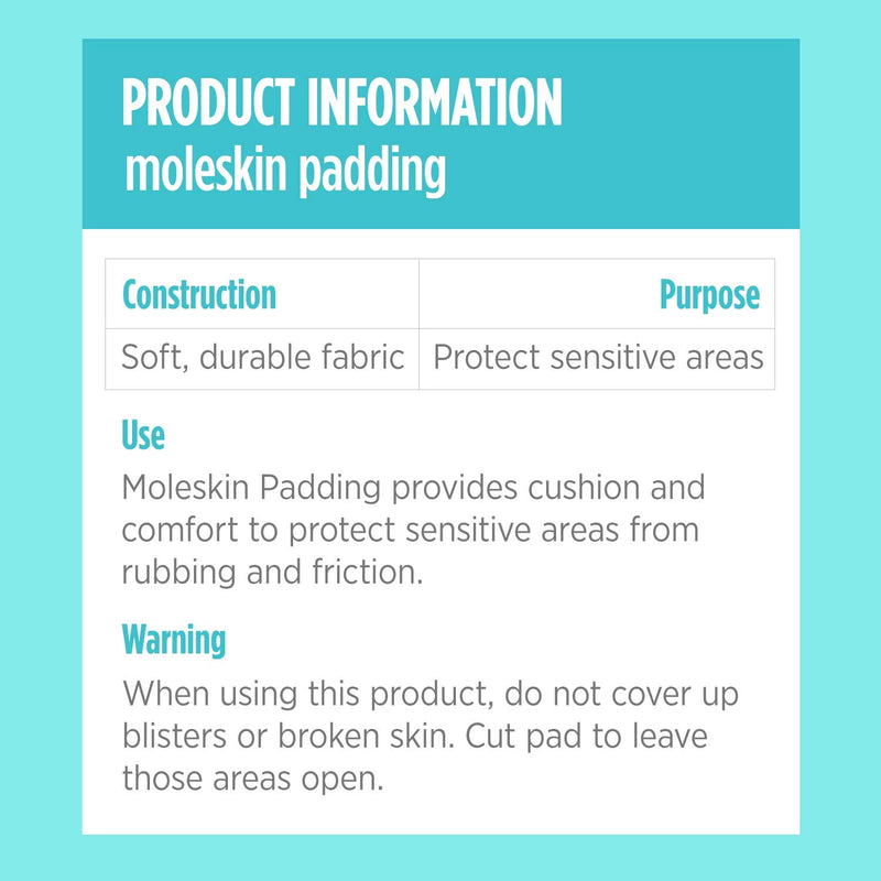 Comfort Zone Super Moleskin Padding, Protects Tender Areas of The Foot from Friction, Light Brown, 3 Count, Pack of 3 - NewNest Australia