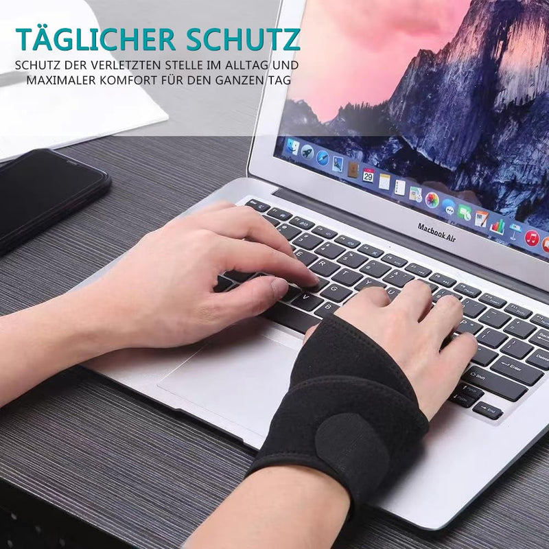 Wrist Bandages, Compression Bandage For Pain Relief, Wrist Support For Sports, Fitness, Weight Sports And Everyday, Wrist Wrap For Men And Women, Fits Left And Right Hand (Black) - NewNest Australia