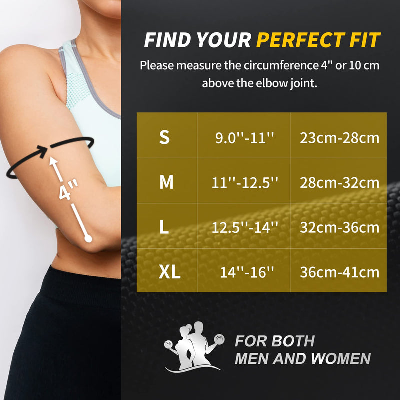 CAMBIVO Elbow Support for Men & Women 1 Pair, Tennis Elbow Sleeves for Weightlifting, Arm Compression Sleeves Elbow Brace for Tennis/Golfers Elbow, Sports Protection and Pain Relief XL - NewNest Australia