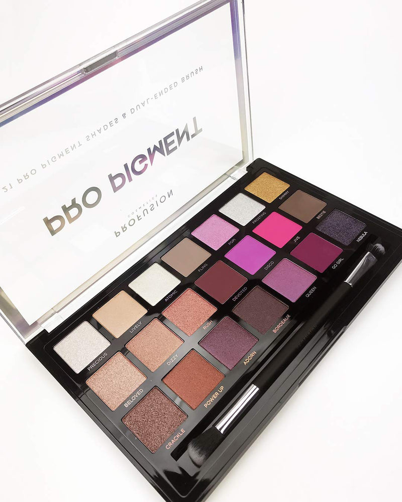 Profusion Cosmetics 21 Shade Eyeshadow Palette Collection & Brush, Pro Pigments - NewNest Australia