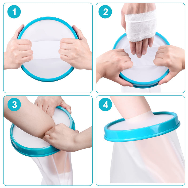 Fasola Plaster Protection Waterproof Arm Child, Arm Shower Protection Children for Arm, Hands, Wrists, Elbows, Fingers, Wounds, Reusable Plaster Water Protection Arm, 16.9 Inch 4-5 Yrs (43 cm) - NewNest Australia