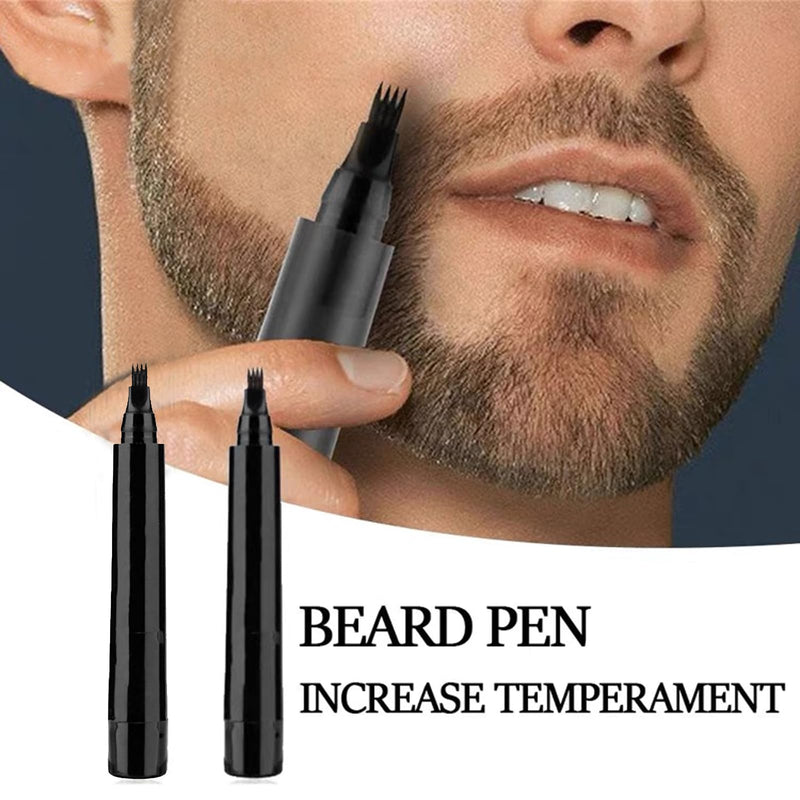 2 pieces natural beard filler, long-lasting beard filler pen, fashionable sweat-proof beard pen, beard styling pen for defining and sharpening hair, beard, eyebrows - NewNest Australia