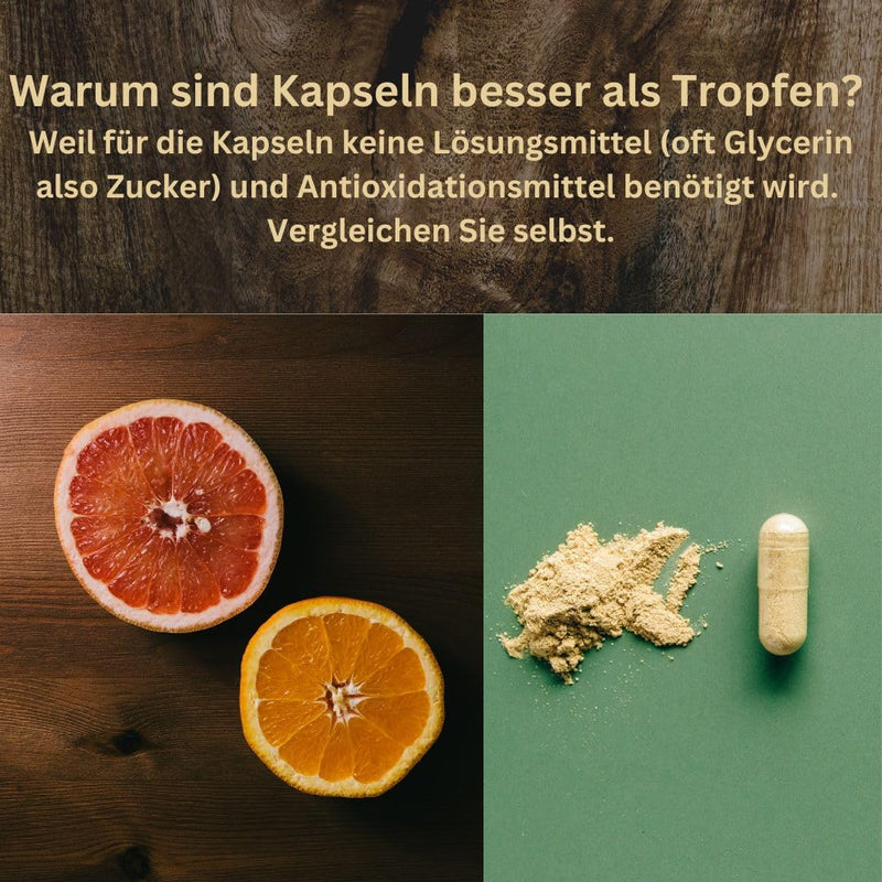Grapefruit seed extract - IMPORTANT: 98% (300mg) bioflavonoids per daily dose - 180 capsules - Made in Germany - Vegan - Premium quality - NewNest Australia