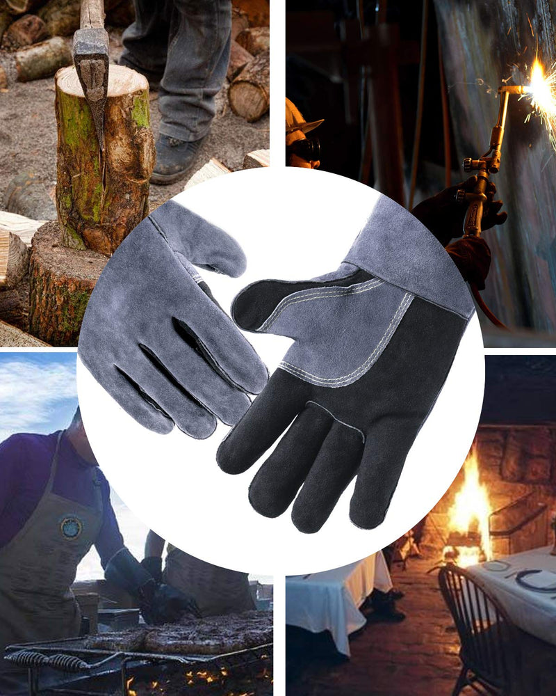 Wanyi 16 Inches 932℉/500℃ Leather Welding Gloves for Extreme Heat Resistance - NewNest Australia