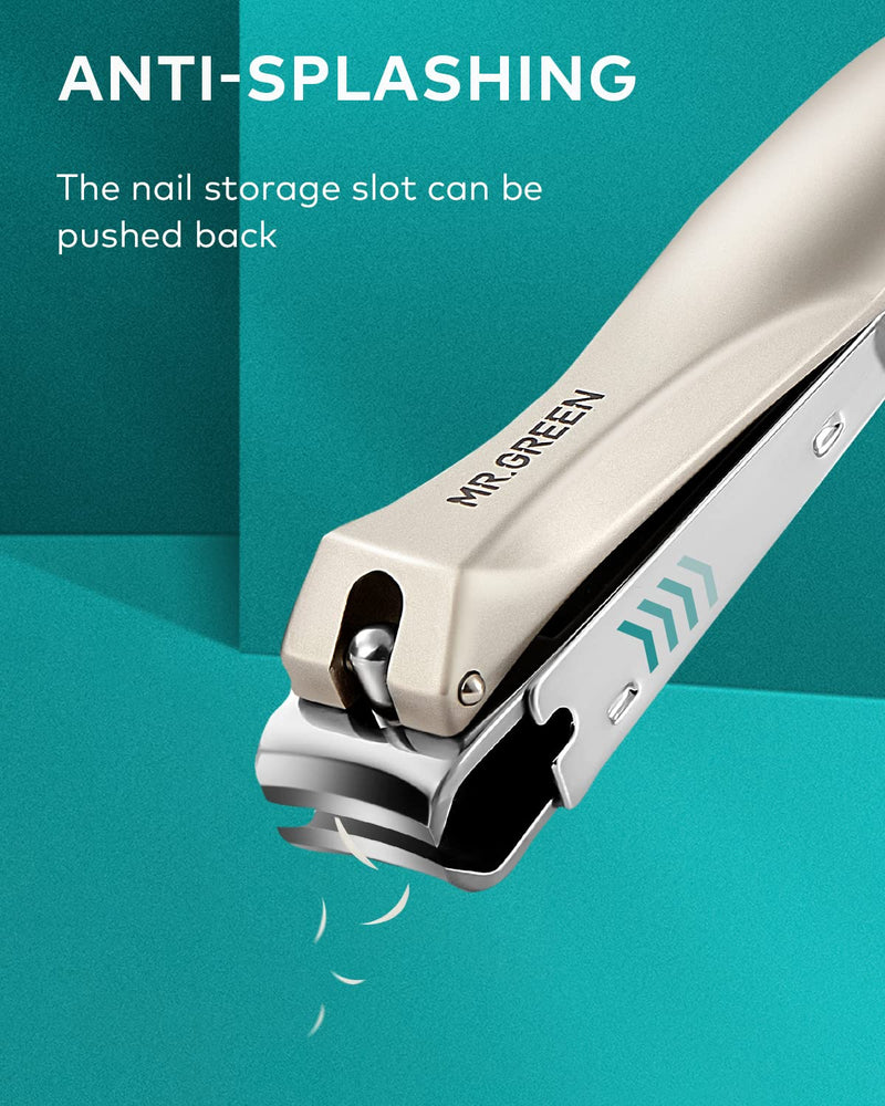 Nail Clippers Set for Thick Nails, Professional Nail Cutter with Catcher, Medical Grade Stainless Steel, Sharp and Durable Nail Clipper Kit for Men and Women, Bionics Design Small and Big - NewNest Australia
