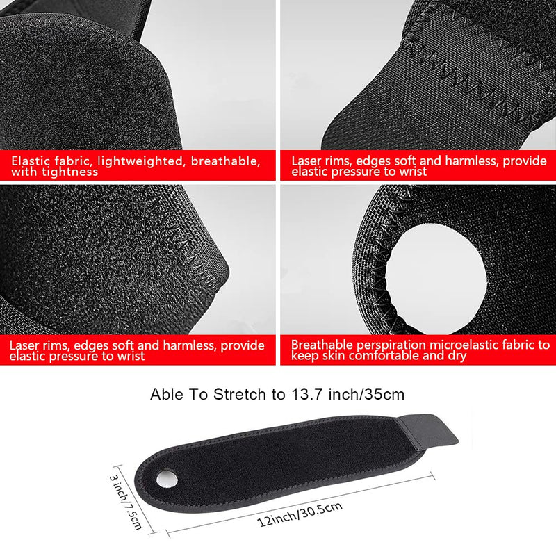 Hually Wrist Support, (2 Pack) Adjustable Wrist Brace with Hook-and-Loop Design, Breathable Wrist Wrap Band Offer Hand Support for Fitness, Bench Press, Weightlifting -One Size Fits Left or Right Hand - NewNest Australia