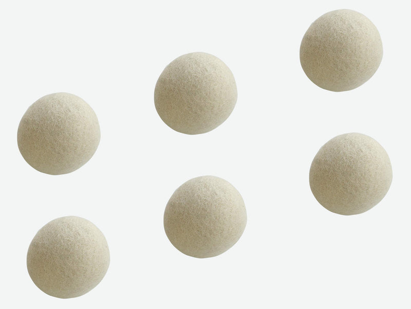 Natural Wool Dryer Balls - Fabric Softner Reducing Wrinkles and Resuable Pack of 6 [X-Large] - NewNest Australia